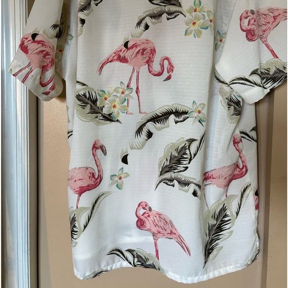 Croft & Barrow hawaiian flamingo shirt - Picture 11 of 12